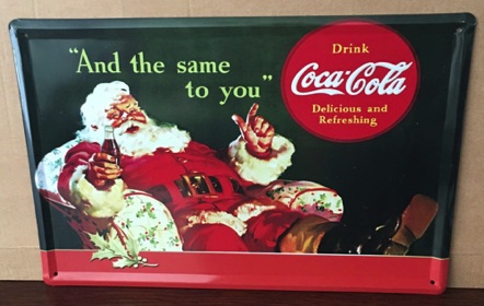 9204-2 € 7,50 coca cola ijzeren plaat 20x30 cm afb kerstman.jpeg
